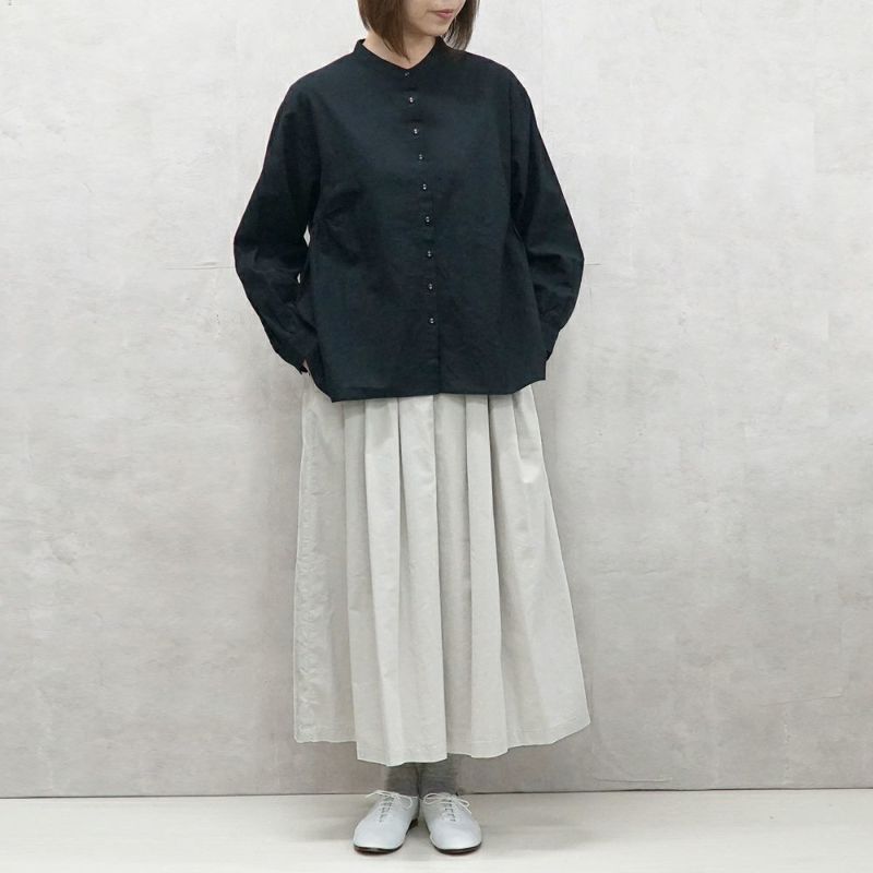 Branch m‘.,ブランチエム,ナチュラル,30代,40代,50代,60代,コットンリネン,綿麻,blouse,ブラウス,コットンリネンブラウス,ギャザーブラウス,羽織,羽織ブラウス,