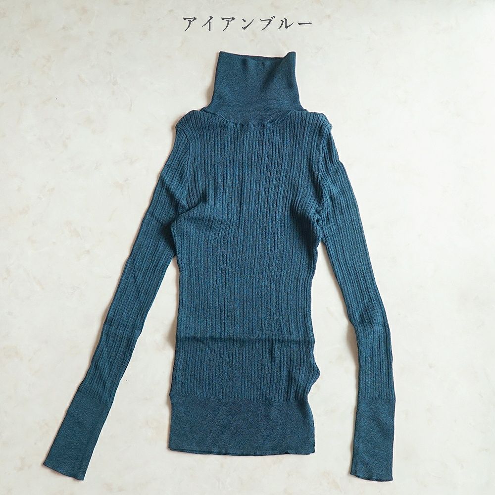 Branch m‘.,ブランチエム,ナチュラル,30代,40代,50代,60代, ,ゆったり,コットン,綿,クルーネック,テレコ,ランダムテレコ,タートルネック,セーター,ニット,タートルネックニット,