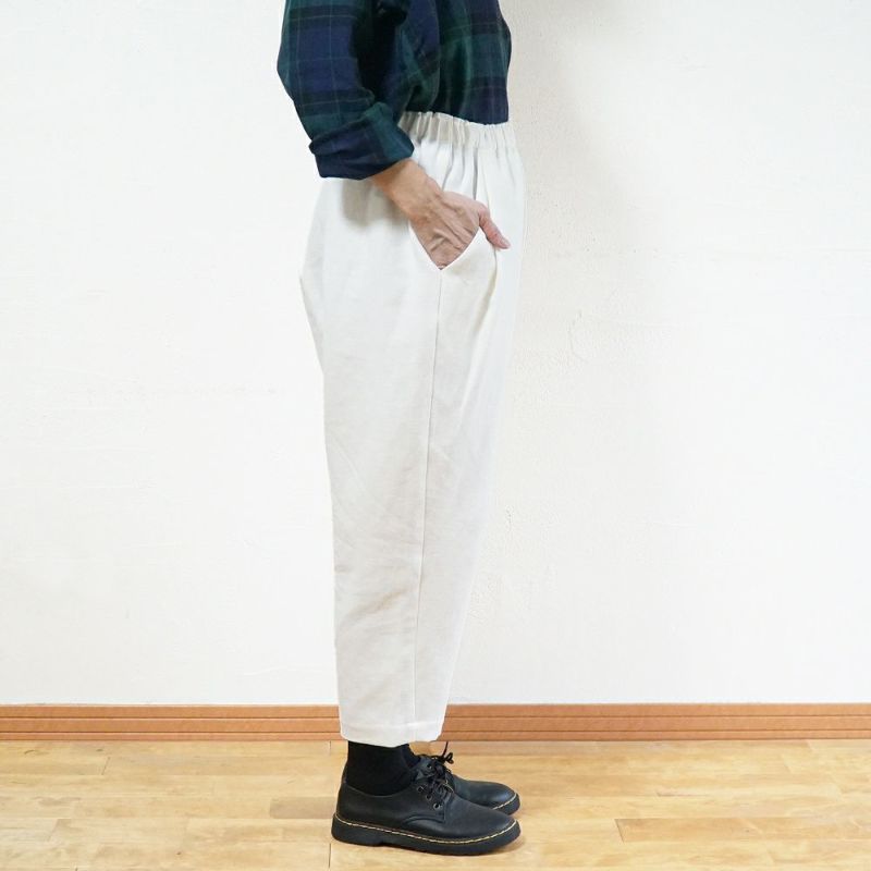 Branch m‘.,ブランチエム,ナチュラル,30代,40代,50代,60代,コットン,ゆったり,pants,パンツ,テーパードパンツ,テーパード,コットンリネン,ウール, 