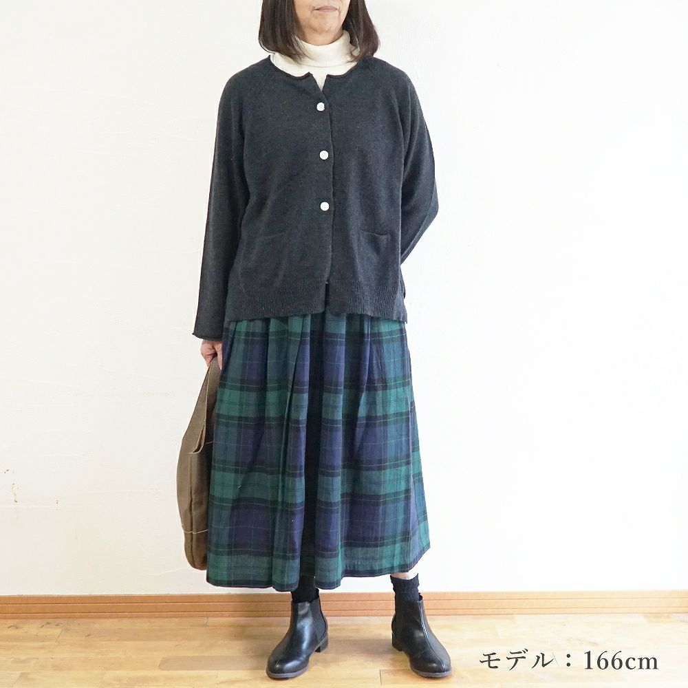 Branch m‘.,ブランチエム,ナチュラル,30代,40代,50代,60代,綿,ゆったり,コットン,ニット,カーディガン,ニットカーディガン,クルーネックカーディガン