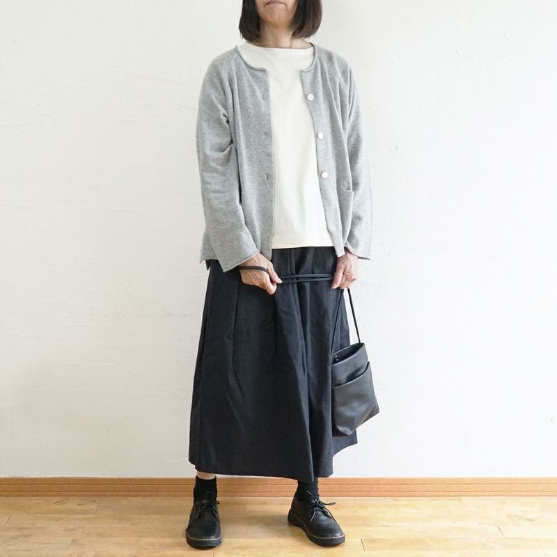 Branch m‘.,ブランチエム,ナチュラル,30代,40代,50代,60代,綿,ゆったり,コットン,ニット,カーディガン,ニットカーディガン,クルーネックカーディガン