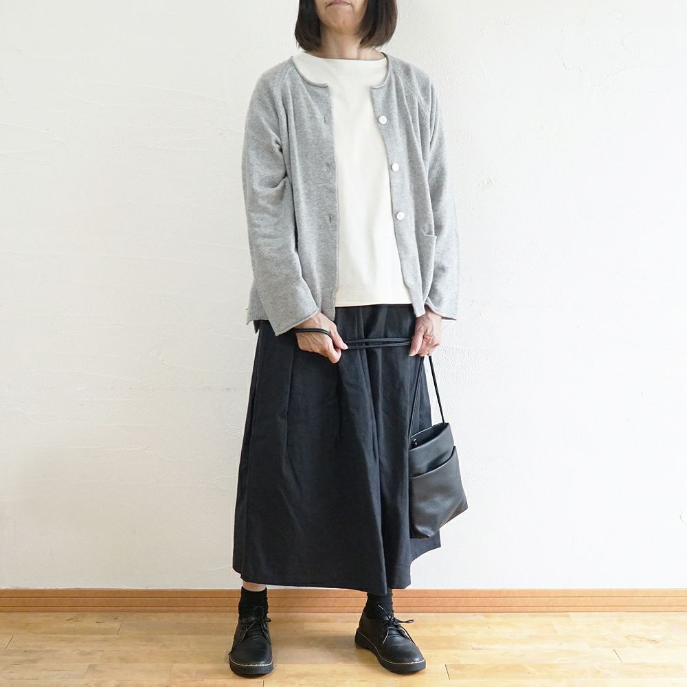 Branch m‘.,ブランチエム,ナチュラル,30代,40代,50代,60代,綿,ゆったり,コットン,ニット,カーディガン,ニットカーディガン,クルーネックカーディガン