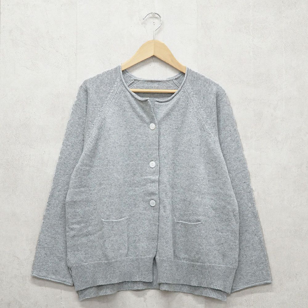 Branch m‘.,ブランチエム,ナチュラル,30代,40代,50代,60代,綿,ゆったり,コットン,ニット,カーディガン,ニットカーディガン,クルーネックカーディガン