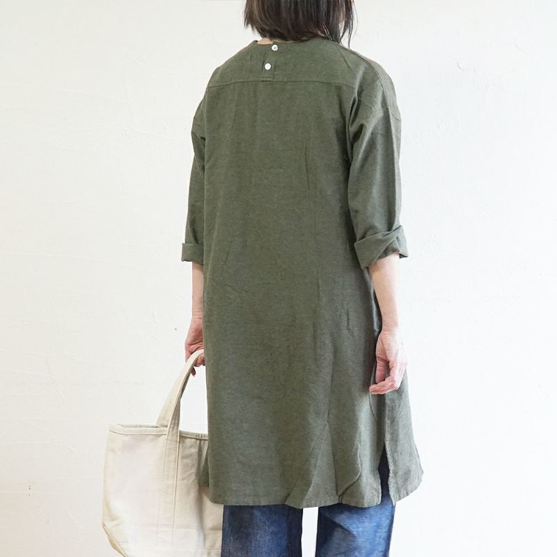 Branch m‘.,ブランチエム,ナチュラル,30代,40代,50代,60代,コットン,ゆったり,ワンピース ,綿,綿ウール,コットンウール,ワンピース,起毛ワンピース,チュニックワンピース