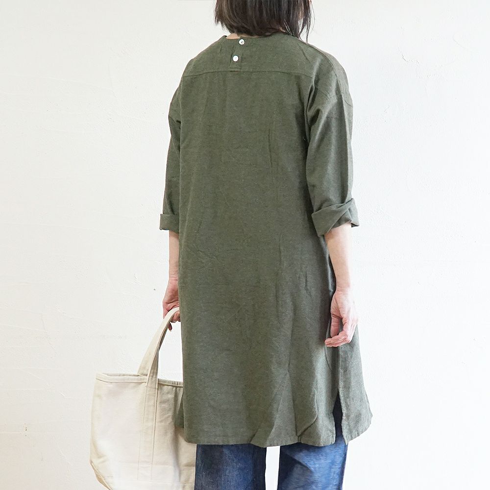 Branch m‘.,ブランチエム,ナチュラル,30代,40代,50代,60代,コットン,ゆったり,ワンピース ,綿,綿ウール,コットンウール,ワンピース,起毛ワンピース,チュニックワンピース