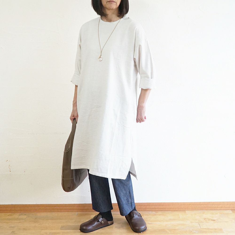 Branch m‘.,ブランチエム,ナチュラル,30代,40代,50代,60代,コットン,ゆったり,ワンピース ,綿,綿ウール,コットンウール,ワンピース,起毛ワンピース,チュニックワンピース