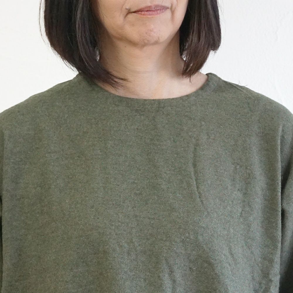 Branch m‘.,ブランチエム,ナチュラル,30代,40代,50代,60代,コットン,ゆったり,ワンピース ,綿,綿ウール,コットンウール,ワンピース,起毛ワンピース,チュニックワンピース