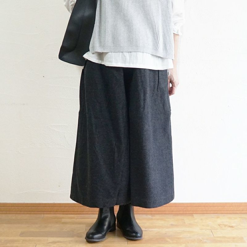 Branch m‘.,ブランチエム,ナチュラル,30代,40代,50代,60代,コットン,ゆったり,綿,綿ウール,コットンウール, pants,パンツ,ワイドパンツ,ギャザーパンツ,