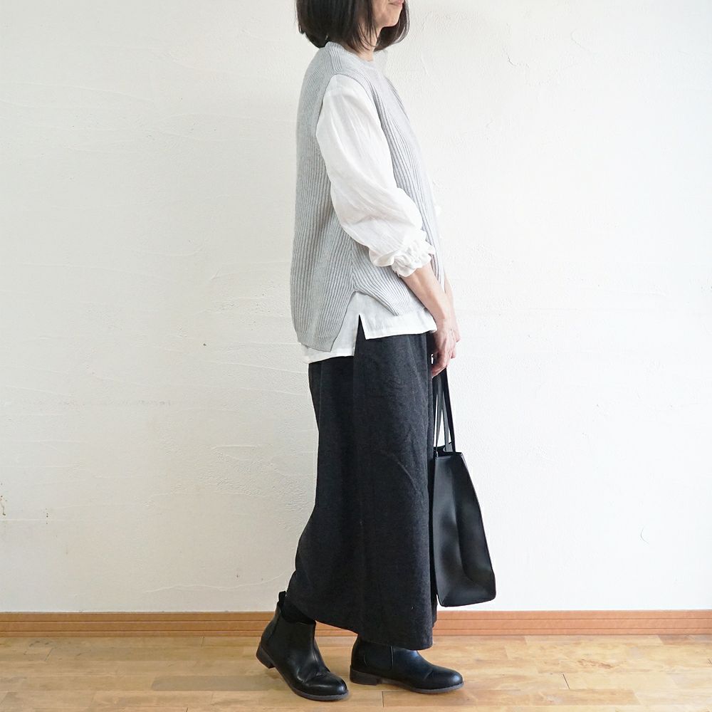 Branch m‘.,ブランチエム,ナチュラル,30代,40代,50代,60代,コットン,ゆったり,綿,綿ウール,コットンウール, pants,パンツ,ワイドパンツ,ギャザーパンツ,