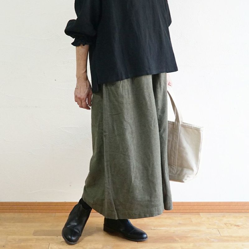 Branch m‘.,ブランチエム,ナチュラル,30代,40代,50代,60代,コットン,ゆったり,綿,綿ウール,コットンウール, pants,パンツ,ワイドパンツ,ギャザーパンツ,