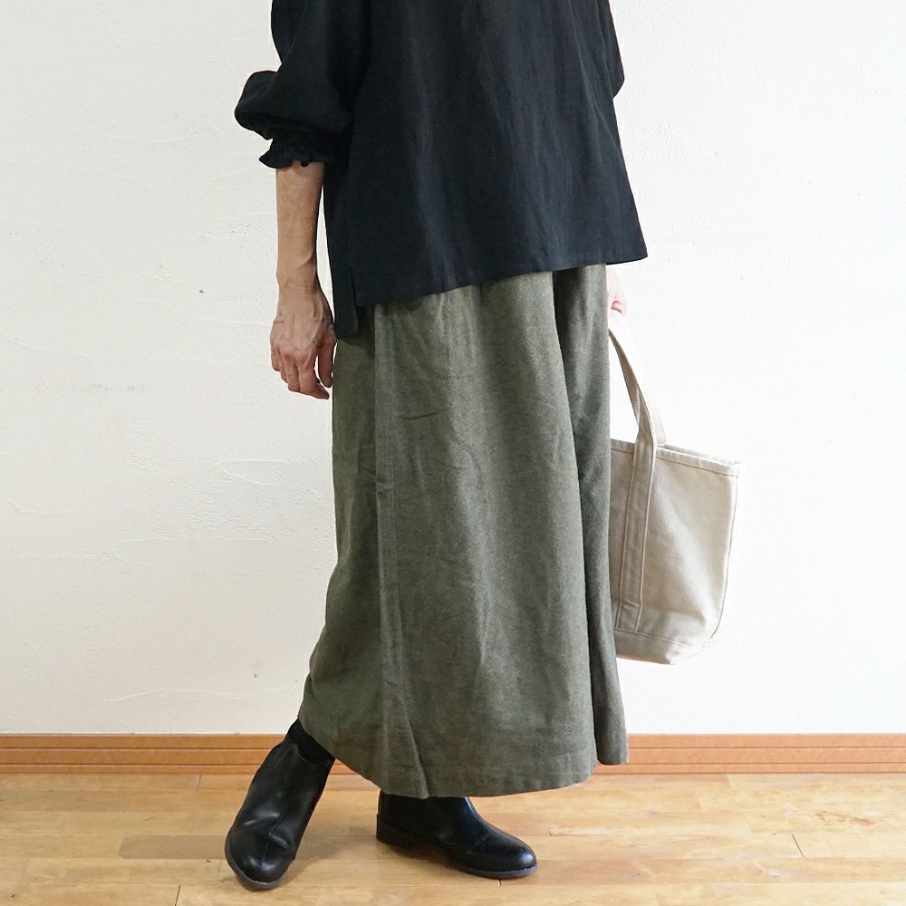 Branch m‘.,ブランチエム,ナチュラル,30代,40代,50代,60代,コットン,ゆったり,綿,綿ウール,コットンウール, pants,パンツ,ワイドパンツ,ギャザーパンツ,