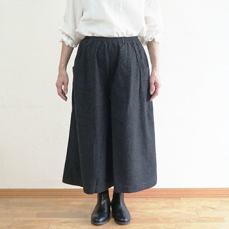 Branch m‘.,ブランチエム,ナチュラル,30代,40代,50代,60代,コットン,ゆったり,綿,綿ウール,コットンウール, pants,パンツ,ワイドパンツ,ギャザーパンツ,