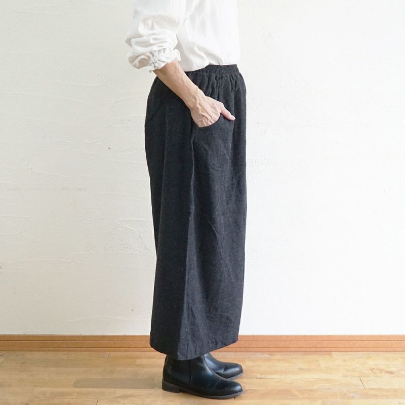 Branch m‘.,ブランチエム,ナチュラル,30代,40代,50代,60代,コットン,ゆったり,綿,綿ウール,コットンウール, pants,パンツ,ワイドパンツ,ギャザーパンツ,