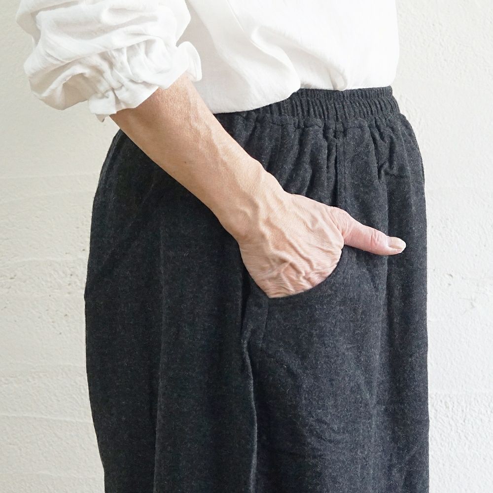Branch m‘.,ブランチエム,ナチュラル,30代,40代,50代,60代,コットン,ゆったり,綿,綿ウール,コットンウール, pants,パンツ,ワイドパンツ,ギャザーパンツ,