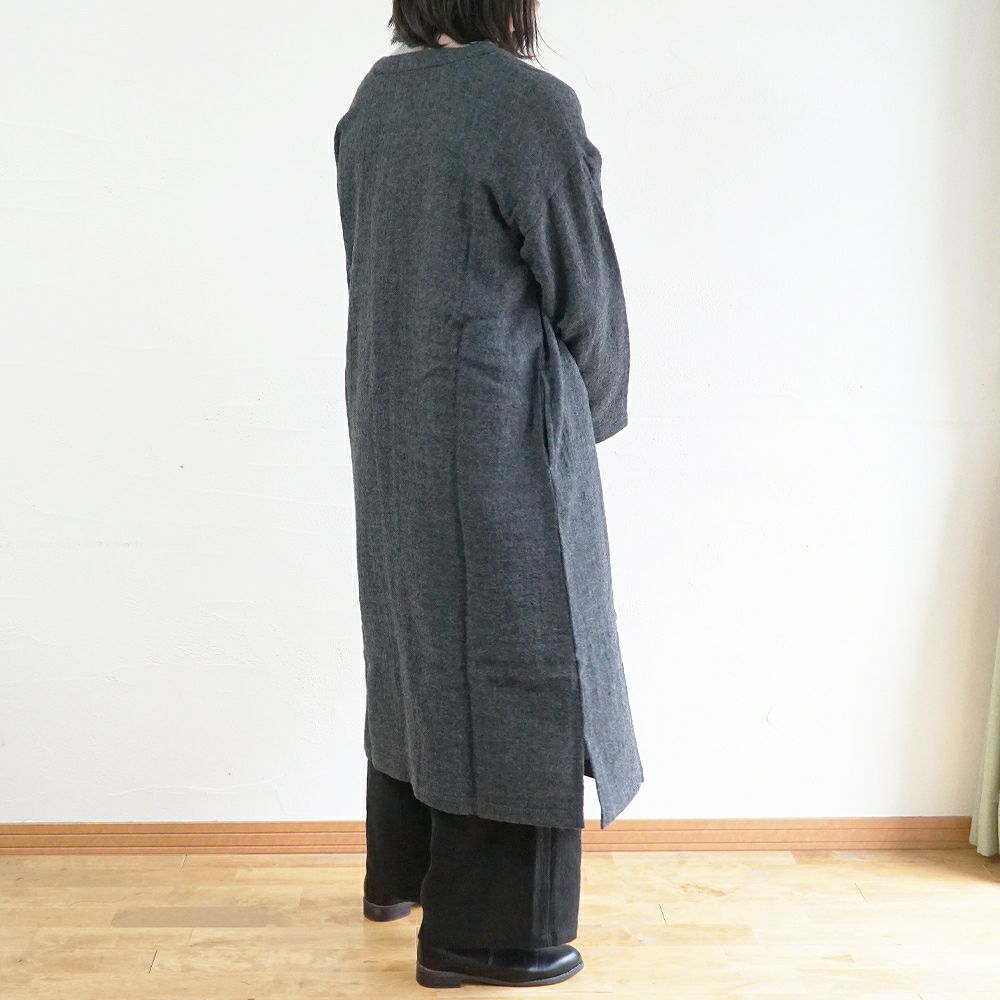 Branch m‘.,ブランチエム,ナチュラル,30代,40代,50代,60代,ゆったり,ウール,カーディガン,ウールカーディガン,羽織,コート,ノーカラーコート,クルーネックコート,ノーカラー,クルーネック,ワンピース,羽織ワンピース