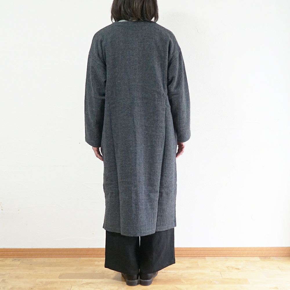 Branch m‘.,ブランチエム,ナチュラル,30代,40代,50代,60代,ゆったり,ウール,カーディガン,ウールカーディガン,羽織,コート,ノーカラーコート,クルーネックコート,ノーカラー,クルーネック,ワンピース,羽織ワンピース