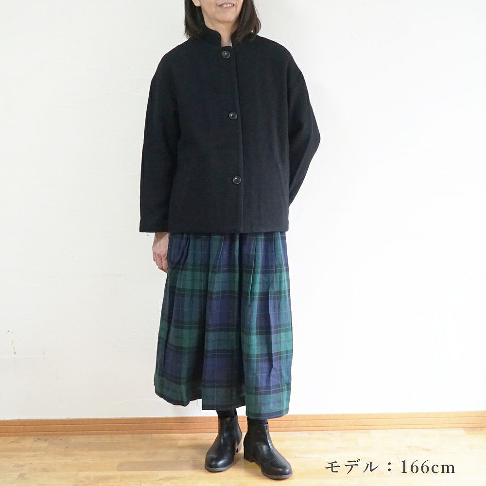 Branch m‘.,ブランチエム,ナチュラル,30代,40代,50代,60代,ウール,ゆったり,コート,ジャケット,スタンドカラー,スタンドカラージャケット,スタンドカラーコート,ウールコート,ショートコート,