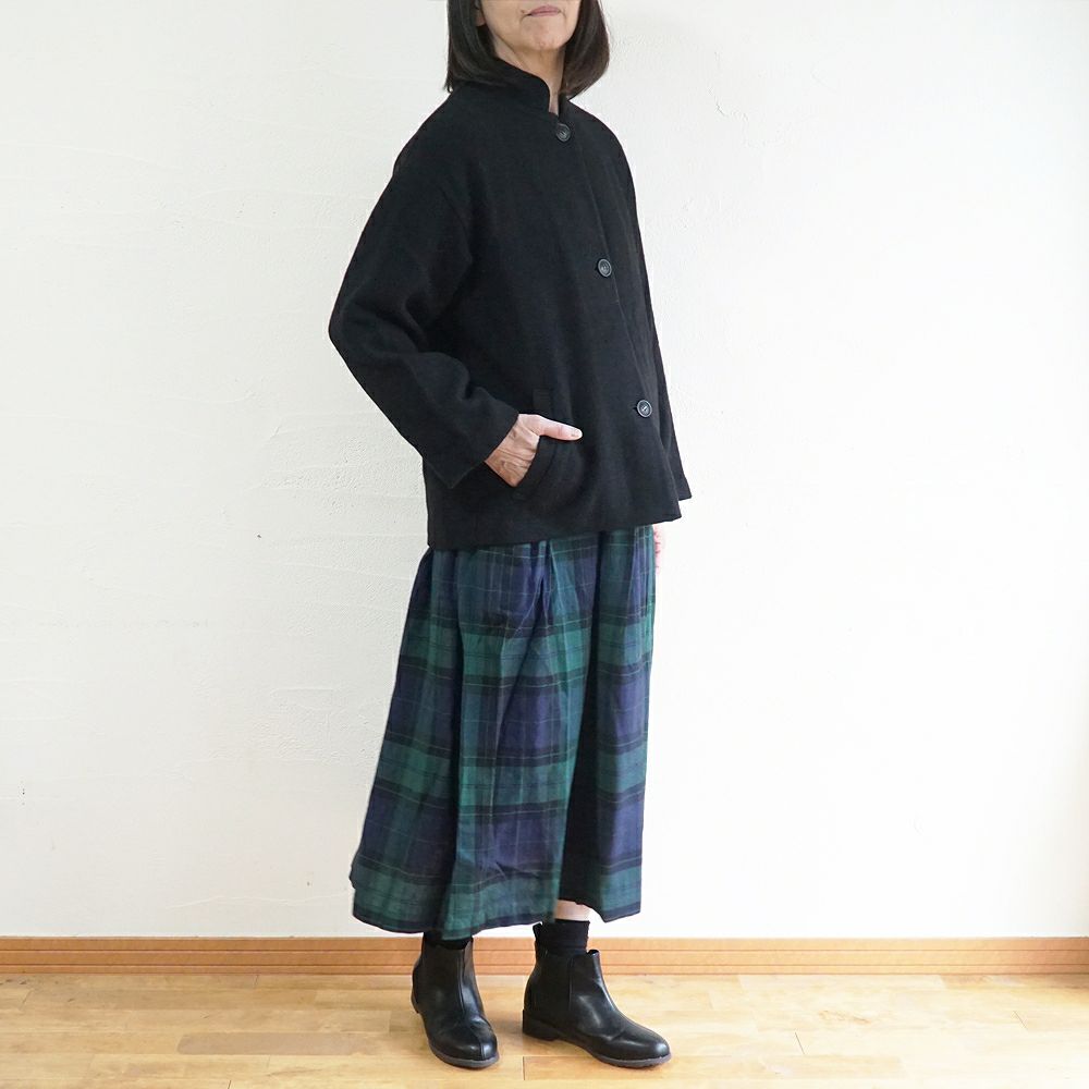 Branch m‘.,ブランチエム,ナチュラル,30代,40代,50代,60代,ウール,ゆったり,コート,ジャケット,スタンドカラー,スタンドカラージャケット,スタンドカラーコート,ウールコート,ショートコート,