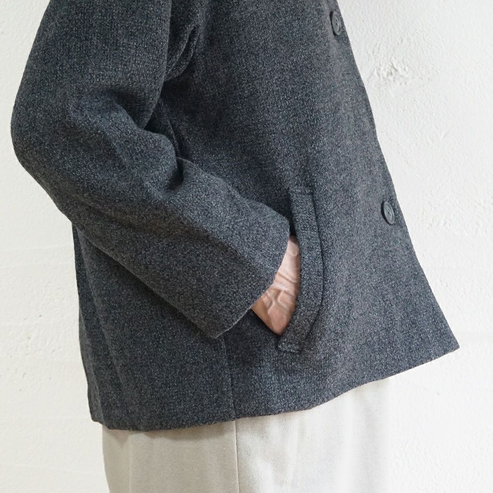 Branch m‘.,ブランチエム,ナチュラル,30代,40代,50代,60代,ウール,ゆったり,コート,ジャケット,スタンドカラー,スタンドカラージャケット,スタンドカラーコート,ウールコート,ショートコート,