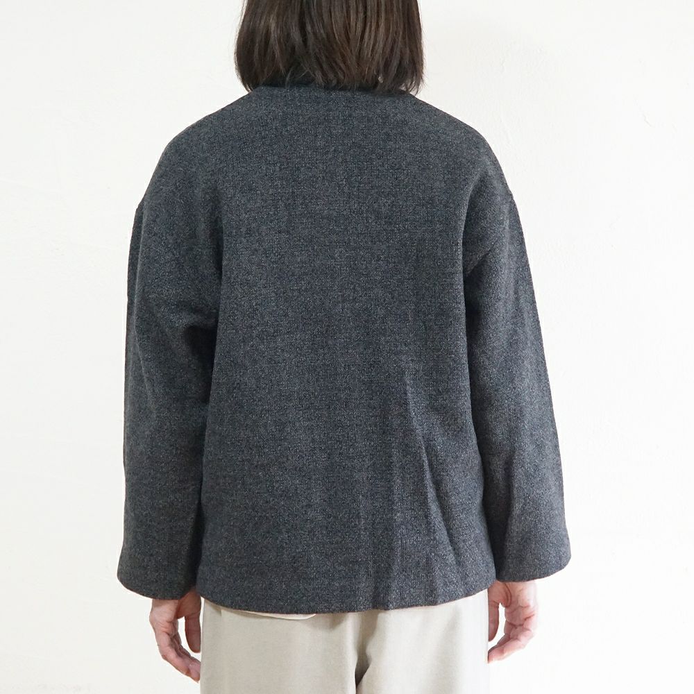 Branch m‘.,ブランチエム,ナチュラル,30代,40代,50代,60代,ウール,ゆったり,コート,ジャケット,スタンドカラー,スタンドカラージャケット,スタンドカラーコート,ウールコート,ショートコート,