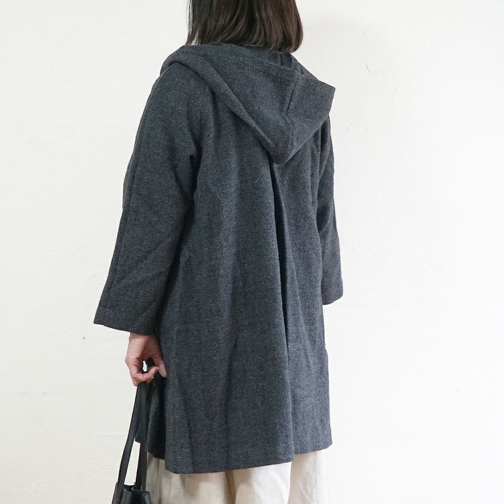 Branch m‘.,ブランチエム,ナチュラル,30代,40代,50代,60代,ウール,ゆったり,コート,ジャケット,hood,フード,フード付きコート