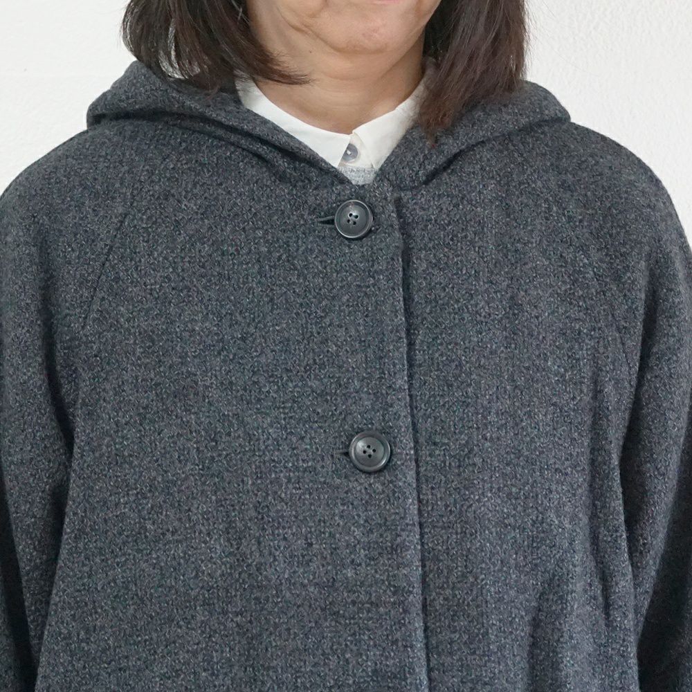 Branch m‘.,ブランチエム,ナチュラル,30代,40代,50代,60代,ウール,ゆったり,コート,ジャケット,hood,フード,フード付きコート