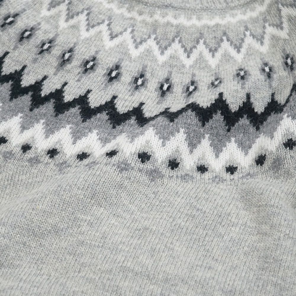 Branch m‘.,ブランチエム,ナチュラル,30代,40代,50代,60代,ウール,ゆったり,knit,ニット,ウール混,ノルディック柄,ノルディック,プルオーバー,プルオーバーニット