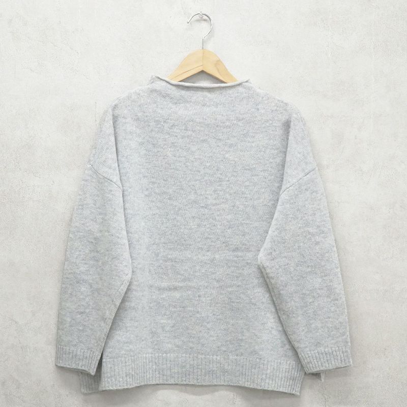 Branch m‘.,ブランチエム,ナチュラル,30代,40代,50代,60代,ウール,ゆったり,knit,ニット,ウール混,ボトルネック,プルオーバー,プルオーバーニット,カラーニット