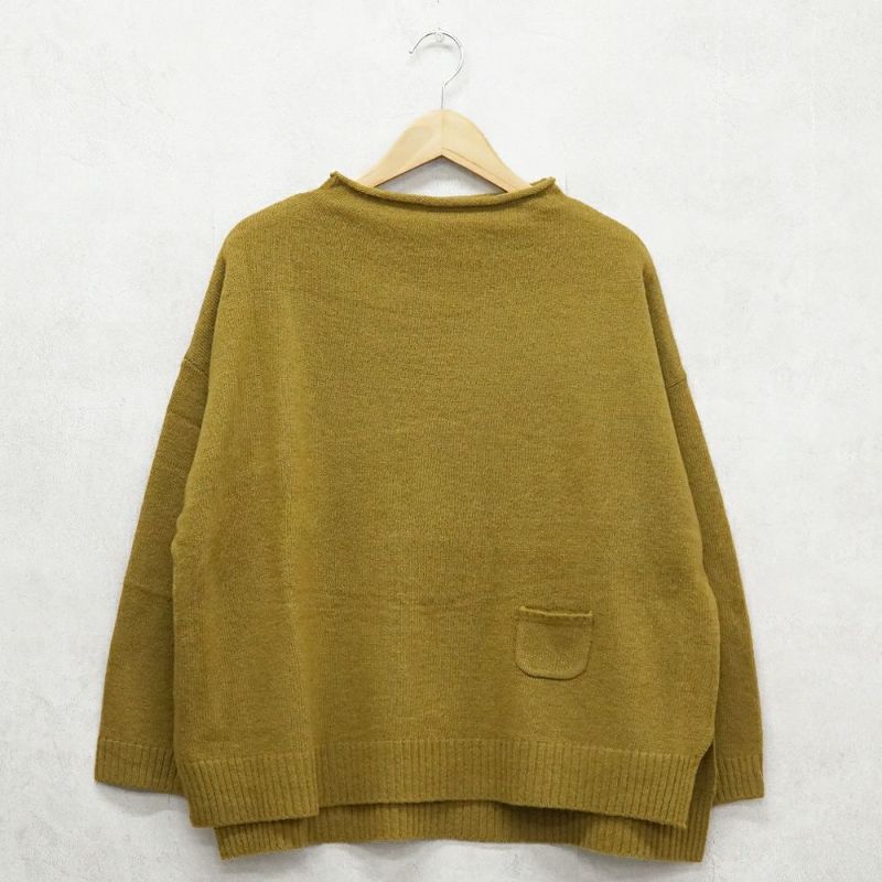 Branch m‘.,ブランチエム,ナチュラル,30代,40代,50代,60代,ウール,ゆったり,knit,ニット,ウール混,ボトルネック,プルオーバー,プルオーバーニット,カラーニット