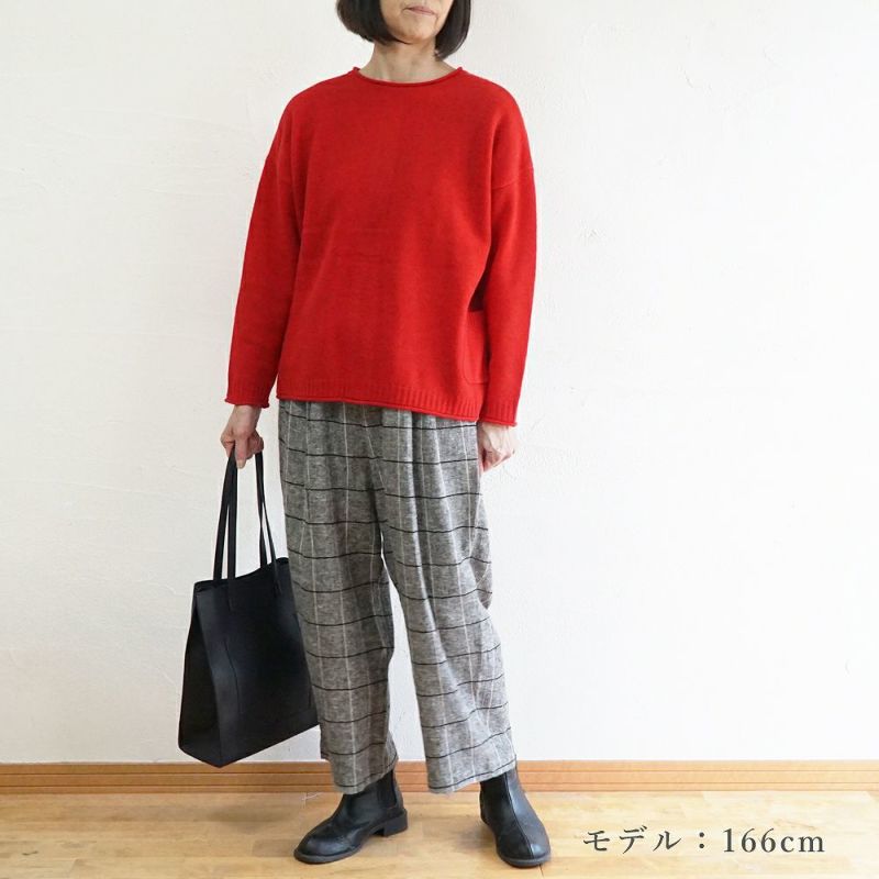 Branch m‘.,ブランチエム,ナチュラル,30代,40代,50代,60代,ウール,ゆったり,knit,ニット,ウール混,ボトルネック,プルオーバー,プルオーバーニット,カラーニット,カーディガン,ニットカーディガン,2way,2wayニット