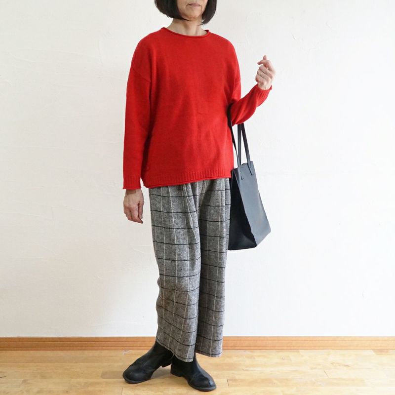 Branch m‘.,ブランチエム,ナチュラル,30代,40代,50代,60代,ウール,ゆったり,knit,ニット,ウール混,ボトルネック,プルオーバー,プルオーバーニット,カラーニット,カーディガン,ニットカーディガン,2way,2wayニット