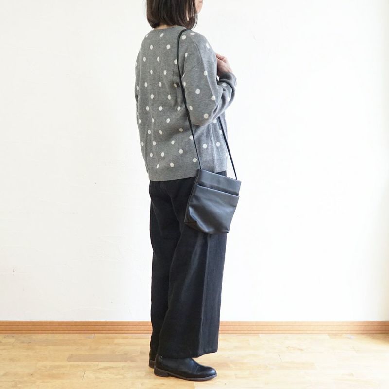 Branch m‘.,ブランチエム,ナチュラル,30代,40代,50代,60代,ウール,ゆったり,knit,ニット,ウール混,カーディガン,ニットカーディガン,ドット柄,ドット