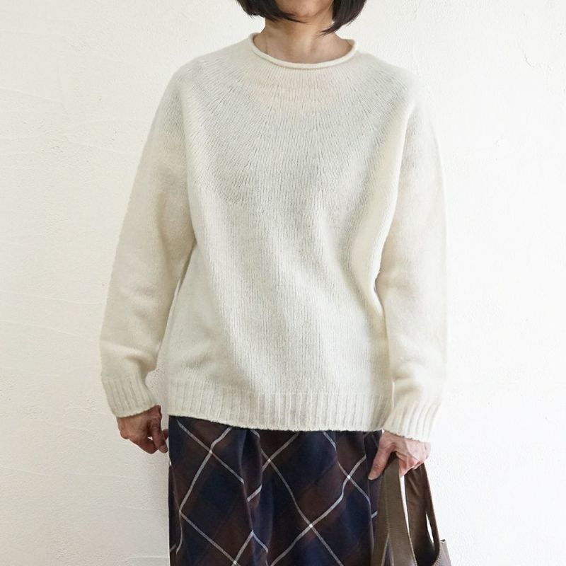 Branch m‘.,ブランチエム,ナチュラル,30代,40代,50代,60代,ウール,ゆったり,knit,ニット,求心編み,ニットプルオーバー,SO,エスオー,