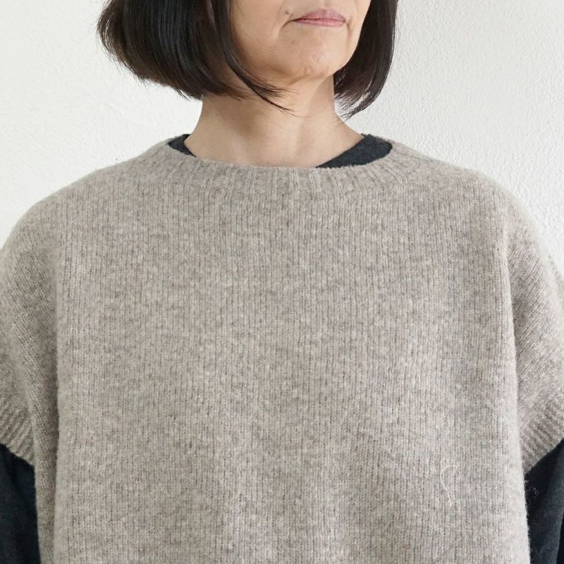 Branch m‘.,ブランチエム,ナチュラル,30代,40代,50代,60代,ウール,ゆったり,knit,ニット,ベスト,ニットベスト,ドロップベスト,SO,エスオー,