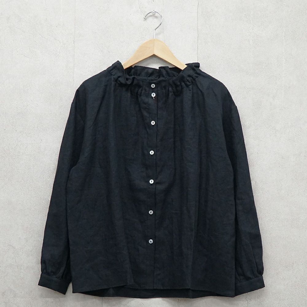 Branch m‘.,ブランチエム,ナチュラル,30代,40代,50代,60代,リネン,ゆったり,ブラウス,リネンブラウス,フリルブラウス,プルオーバー,プルオーバーブラウス,フリル