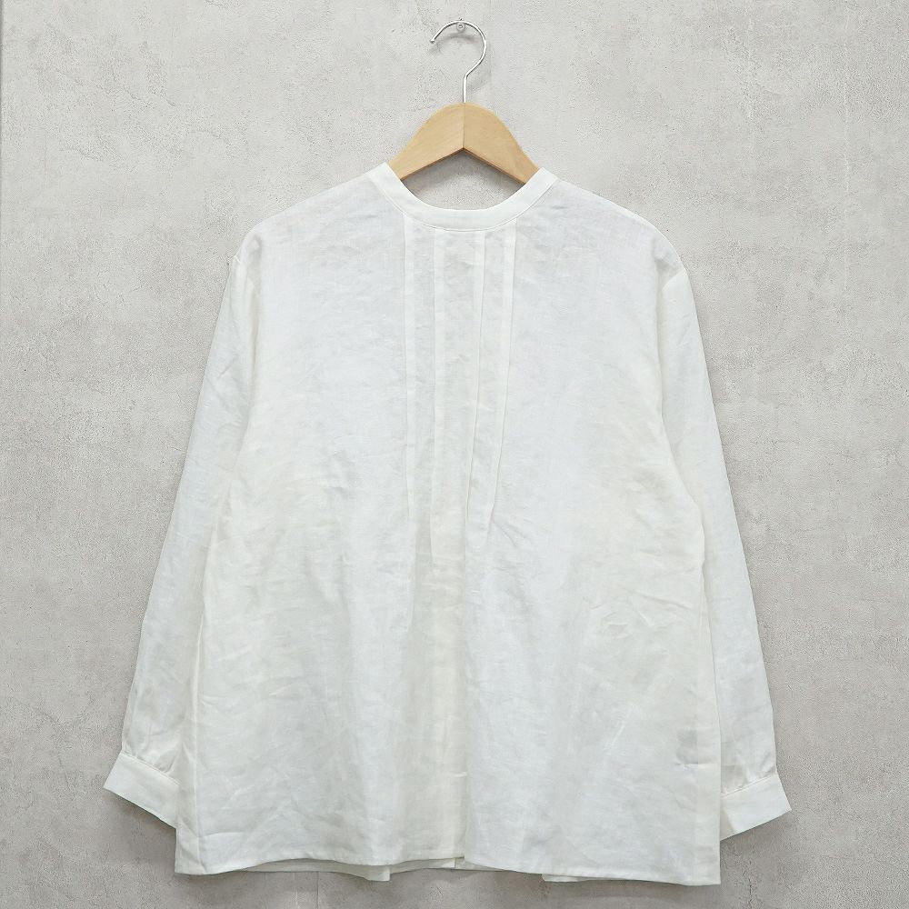 Branch m‘.,ブランチエム,ナチュラル,30代,40代,50代,60代,リネン,ゆったり,ブラウス,リネンブラウス,2way,2wayブラウス,前あきブラウス,タックブラウス,ギャザーブラウス