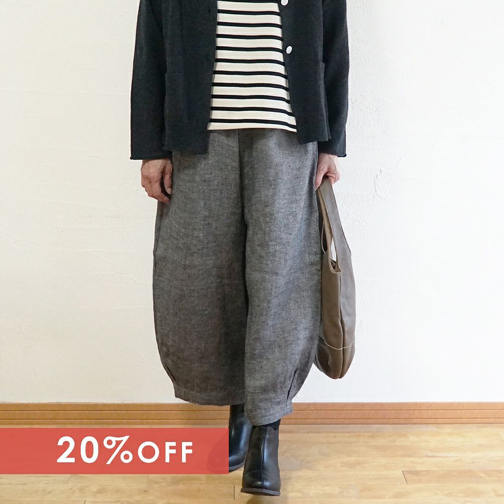 Branch m‘.,ブランチエム,ナチュラル,30代,40代,50代,60代,リネン,ゆったり,麻,ワイドパンツ,pants,パンツ,バルーンパンツ,ボウルパンツ,