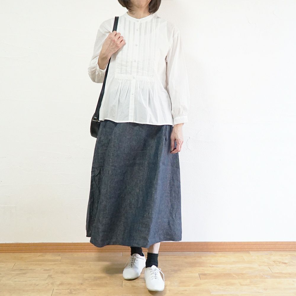 Branch m‘.,ブランチエム,ナチュラル,30代,40代,50代,60代,コットン,ゆったり,コットン,コットンブラウス,綿ブラウス,タックブラウス,ピンタックブラウス,ピンタック,フォーマル,オケージョン,セットアップ