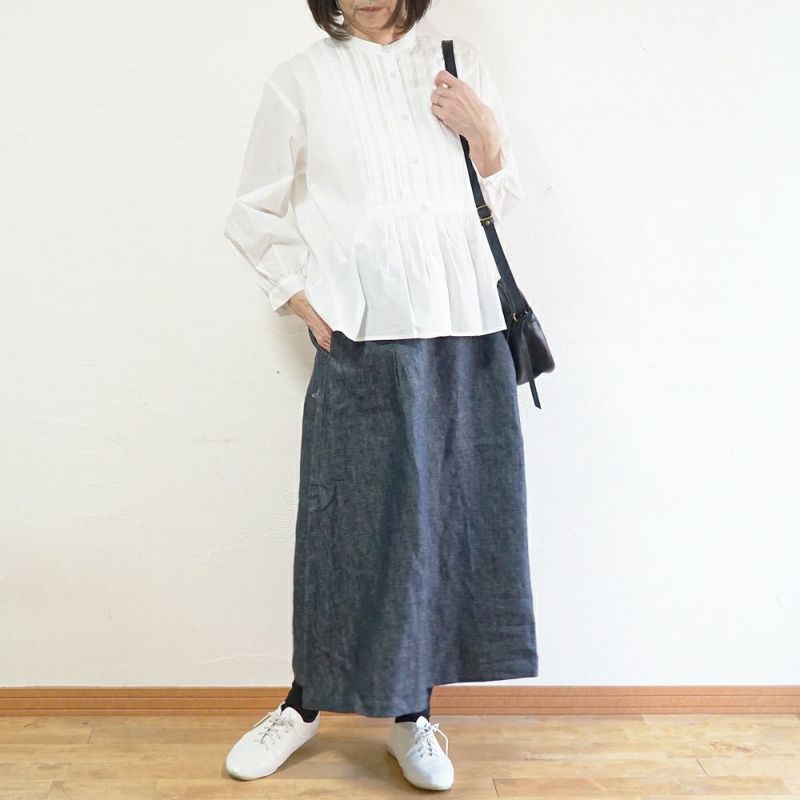 Branch m‘.,ブランチエム,ナチュラル,30代,40代,50代,60代,コットン,ゆったり,コットン,コットンブラウス,綿ブラウス,タックブラウス,ピンタックブラウス,ピンタック,フォーマル,オケージョン,セットアップ