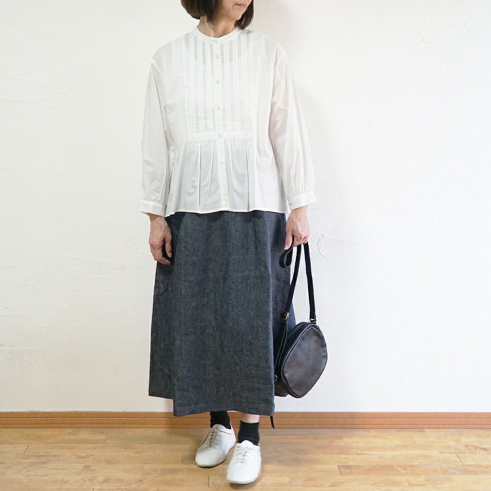 Branch m‘.,ブランチエム,ナチュラル,30代,40代,50代,60代,コットン,ゆったり,コットン,コットンブラウス,綿ブラウス,タックブラウス,ピンタックブラウス,ピンタック,フォーマル,オケージョン,セットアップ