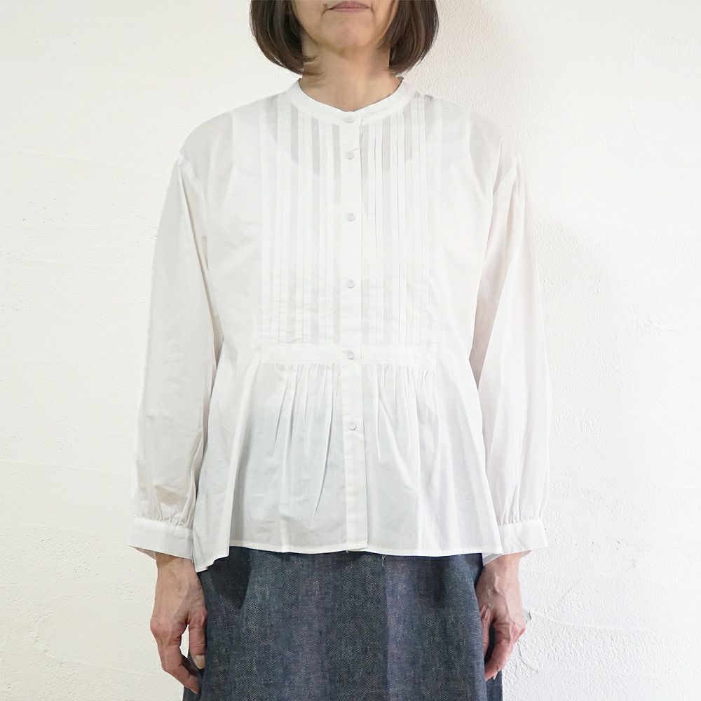 Branch m‘.,ブランチエム,ナチュラル,30代,40代,50代,60代,コットン,ゆったり,コットン,コットンブラウス,綿ブラウス,タックブラウス,ピンタックブラウス,ピンタック,フォーマル,オケージョン,セットアップ