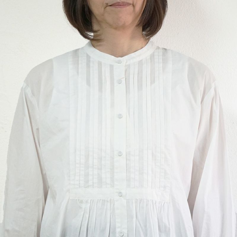 Branch m‘.,ブランチエム,ナチュラル,30代,40代,50代,60代,コットン,ゆったり,コットン,コットンブラウス,綿ブラウス,タックブラウス,ピンタックブラウス,ピンタック,フォーマル,オケージョン,セットアップ