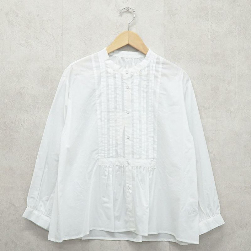 Branch m‘.,ブランチエム,ナチュラル,30代,40代,50代,60代,コットン,ゆったり,コットン,コットンブラウス,綿ブラウス,タックブラウス,ピンタックブラウス,ピンタック,フォーマル,オケージョン,セットアップ