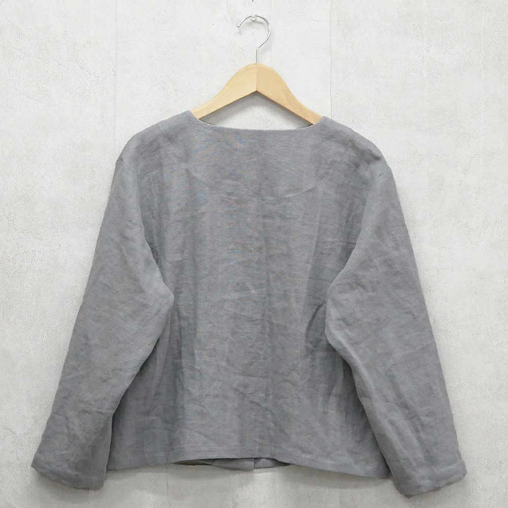 Branch m‘.,ブランチエム,ナチュラル,30代,40代,50代,60代,リネン,ゆったり,ジャケット,リネンジャケット,クルーネックジャケット,ノーカラージャケット,ショート丈,ショートジャケット,フォーマル,オケージョン,セットアップ