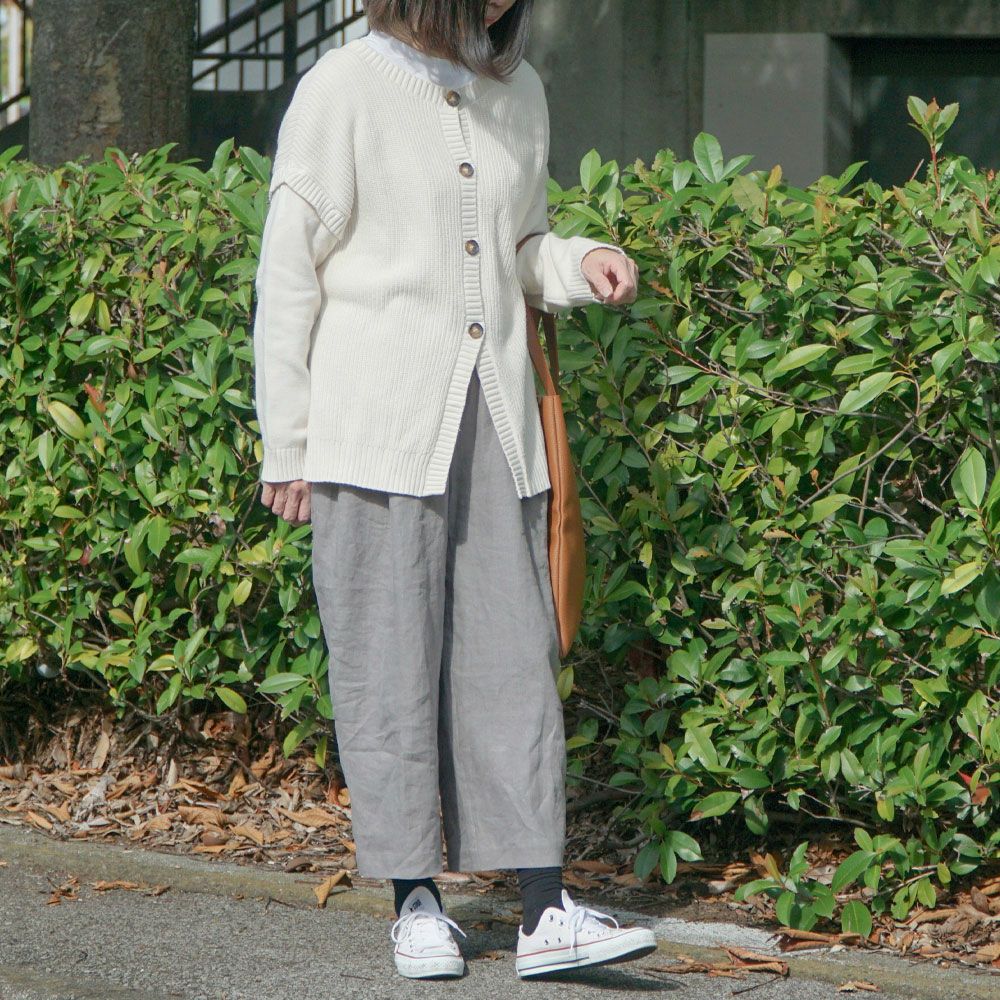 Branch m‘.,ブランチエム,ナチュラル,30代,40代,50代,60代,リネン,ゆったり,フォーマル,オケージョン,セットアップお仕事,パンツ,テーパード,テーパードパンツ,リネンパンツ,タックワイドパンツ,ワイドパンツ,タックパンツ,