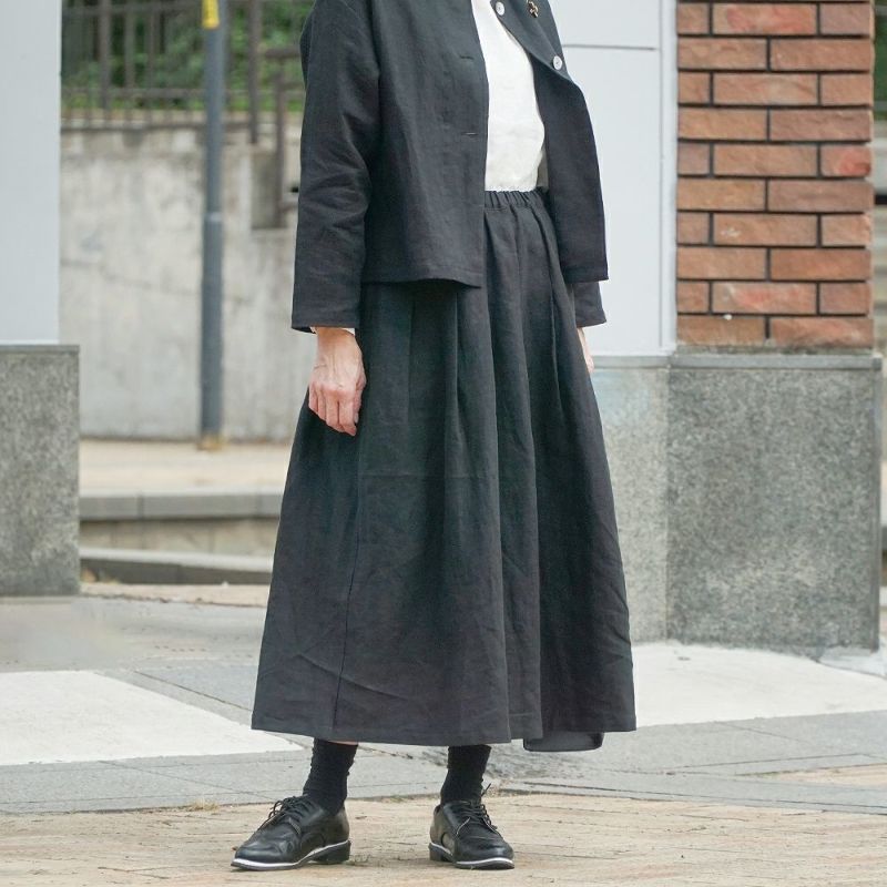 Branch m‘.,ブランチエム,ナチュラル,30代,40代,50代,60代,リネン,ゆったり,フォーマル,オケージョン,セットアップお仕事,スカート,リネンスカート,タックスカート,