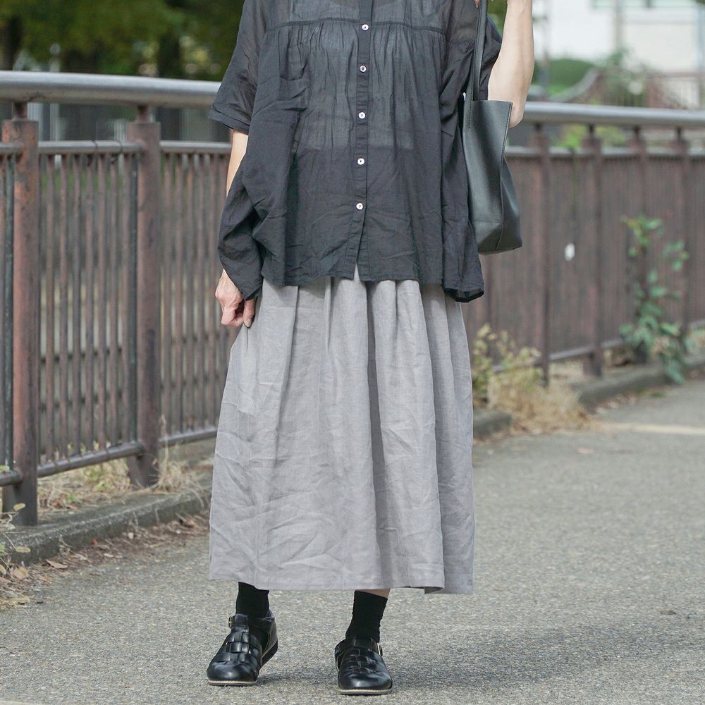 Branch m‘.,ブランチエム,ナチュラル,30代,40代,50代,60代,リネン,ゆったり,フォーマル,オケージョン,セットアップお仕事,スカート,リネンスカート,タックスカート,