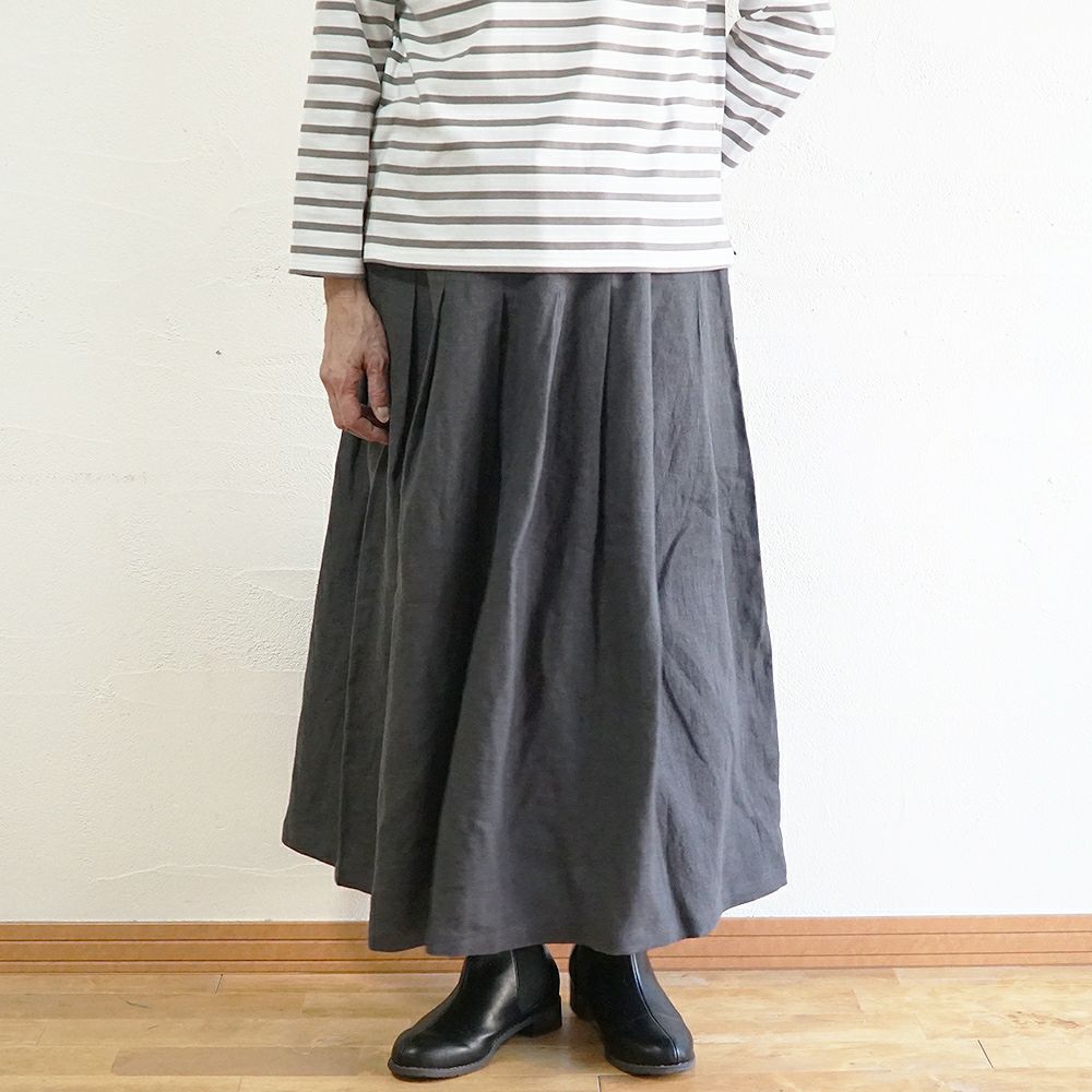 Branch m‘.,ブランチエム,ナチュラル,30代,40代,50代,60代,リネン,ゆったり,フォーマル,オケージョン,セットアップお仕事,スカート,リネンスカート,タックスカート,