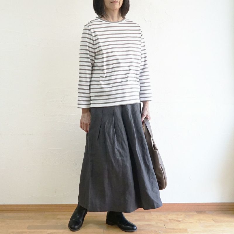 Branch m‘.,ブランチエム,ナチュラル,30代,40代,50代,60代,リネン,ゆったり,フォーマル,オケージョン,セットアップお仕事,スカート,リネンスカート,タックスカート,