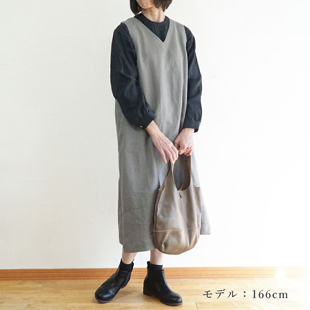 Branch m‘.,ブランチエム,ナチュラル,30代,40代,50代,60代,リネン,ゆったり, ワンピース,リネンワンピース,ノースリーブワンピース,Vネック,Vネックワンピース,フォーマル,オケージョン,セットアップ